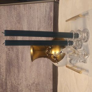 Crystal Look Elephant and Candle Holders